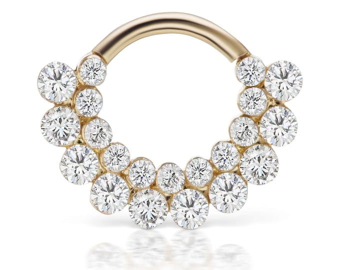 Invisible Diamond Apsara Hoop Earring