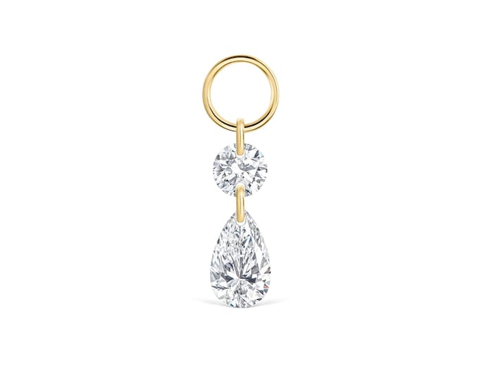 Floating Double Diamond Charm