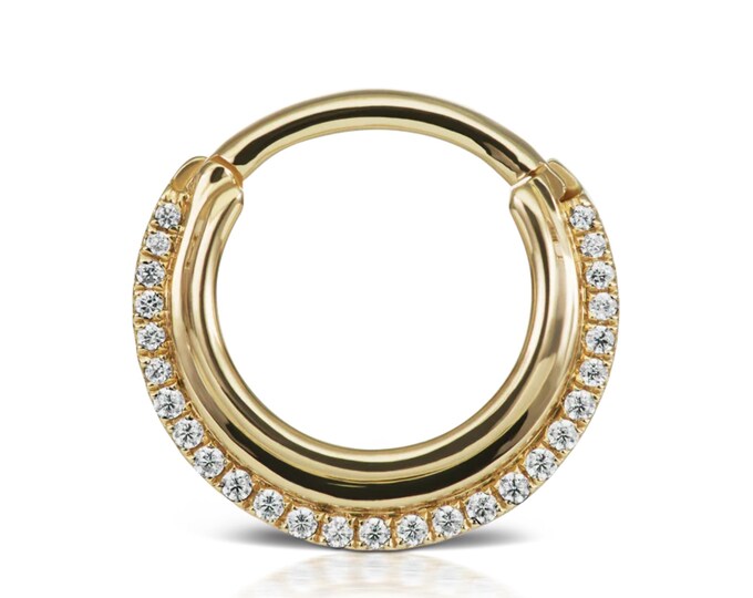 Diamond Dhara Hoop Earring