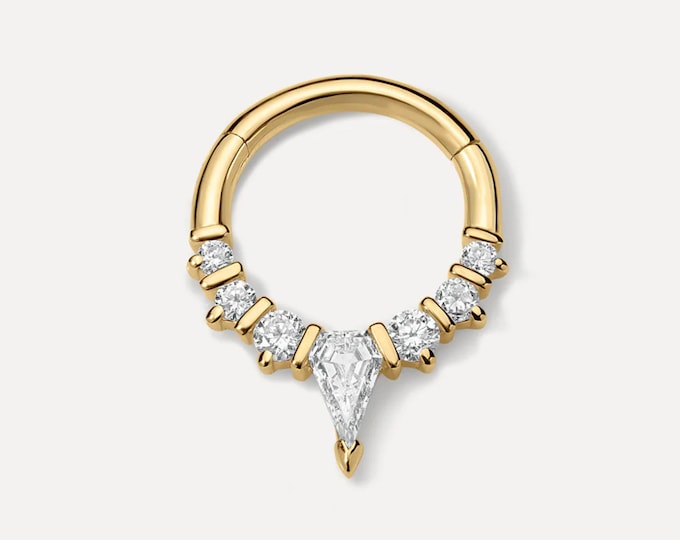 Diamond Apsara Hoop Earring
