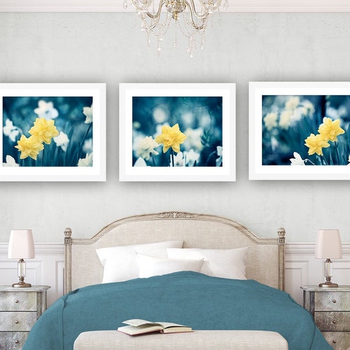 3 Piece Wall Art Canvas Abstract Prints Set of Three Bedroom Etsy