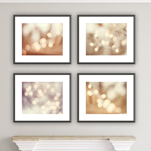 Gallery Wall Art Set of Four Prints Abstract Art Set 4 Piece | Etsy