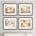 Gallery Wall Art Set of Four Prints Abstract Art Set 4 Piece - Etsy