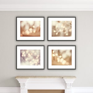 Gallery Wall Art Set of Four Prints, Abstract Art Set, 4 Piece Wall Art ...