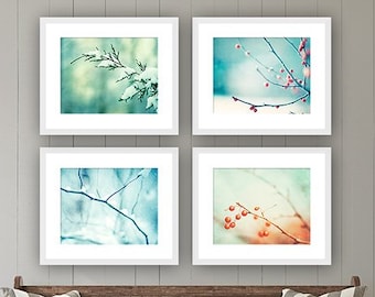 Winter Wall Decorations - Christmas Prints Winter Print Set Snow Photo Nature Art