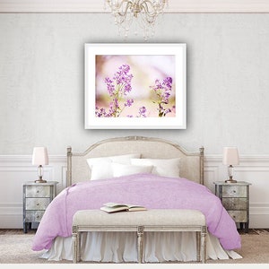 Purple Home Decor, Floral Art Print - Bedroom Decor Women, Girl Nursery, Photography Nature, Pastel Artwork, Little Girl Room Decor