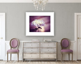 Purple Flower Picture, Hydrangea Print - Dark Plum Floral Art Print, Photography Nature, Above Bed Art, Bedroom Decor Women, Botanical Photo