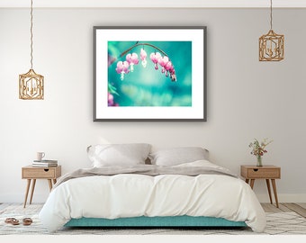 Teal Bedroom Decor, Pink Floral Nursery Prints, Teen Girl Wall Art, Bedroom Decor Women, Little Girl Room Decor, Flower Photography