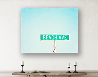 LBI, Long Beach Island, Beach Haven, New Jersey Shore, Canvas Wall Art, Coastal Artwork, Beach House Decor in Blue