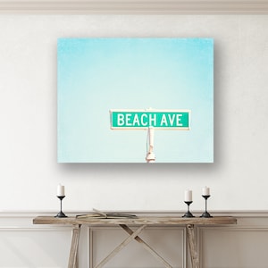 LBI, Long Beach Island, Beach Haven, New Jersey Shore, Canvas Wall Art, Coastal Artwork, Beach House Decor in Blue