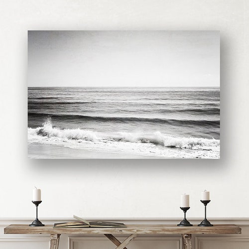 Coastal Set Print Coastal Wall Art Ocean Black and White | Etsy