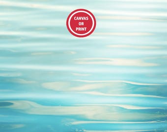Aqua Blue Water Photography, Ocean Abstract Wall Art, Beautiful Beach Pictures, Soothing Little Waves, Dreamy Ripples, Bathroom Wall Art