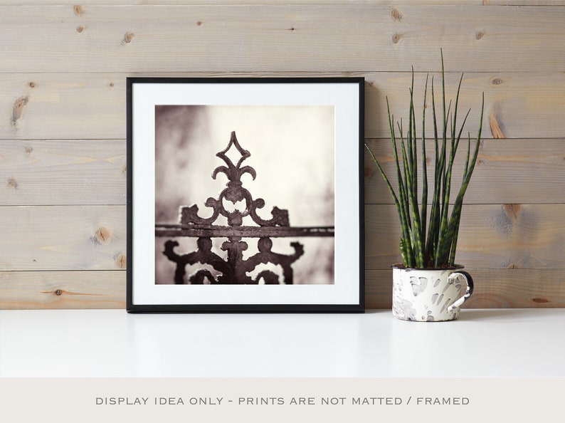 Sepia Print Fence Art Above the Fireplace Decor, Black and White Photos, Rustic Pictures, Modern Farmhouse Art Work, Neutral, Dark Brown image 7