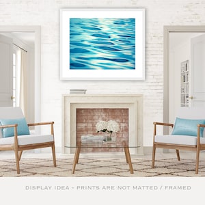 Water Photography ripples ocean sea print aqua blue abstract beach wall art lake teal seashore decor 11x14, 8x10 Photo, Water of Life image 3