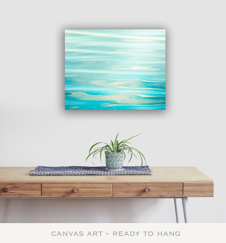 Abstract Ocean Wall Art Canvas Water Photography Aqua Wall Etsy