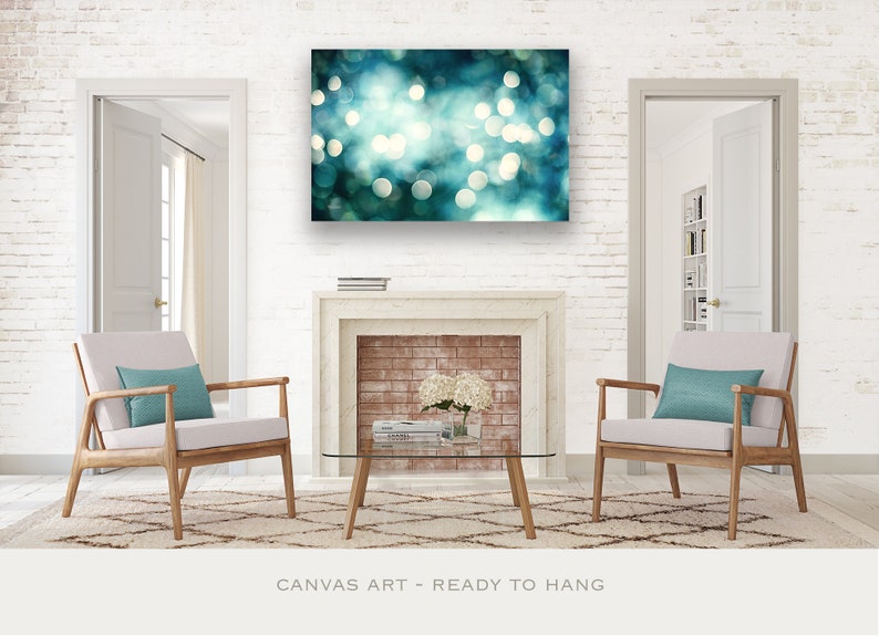Abstract Photography Art Canvas Teal Artwork Aqua Wall Art Etsy
