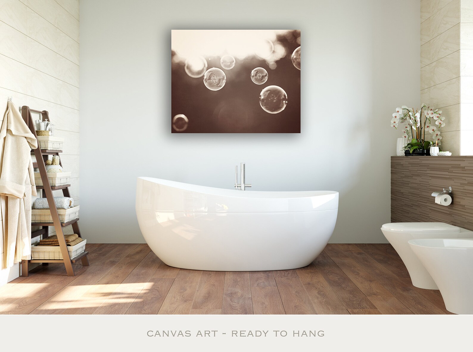 Bath Wall Decor Bubbles Art Print Canvas Prints Powder Etsy