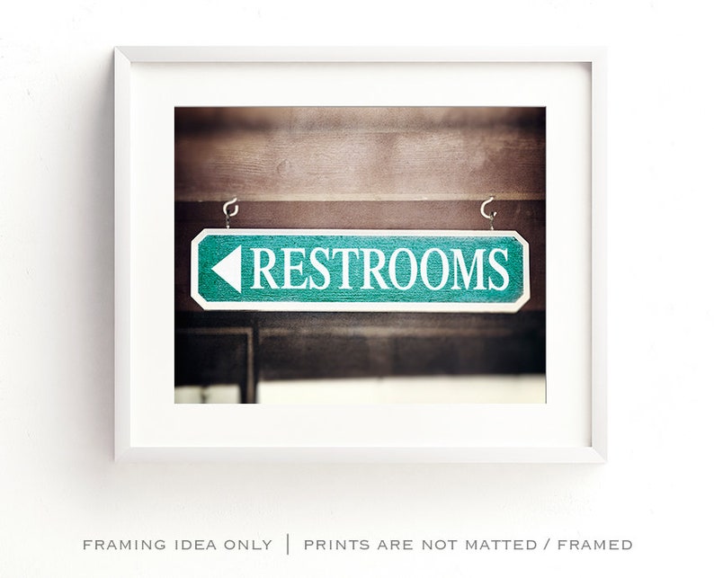 Restroom Decor Farmhouse Bathroom Wall Art Powder Room Etsy