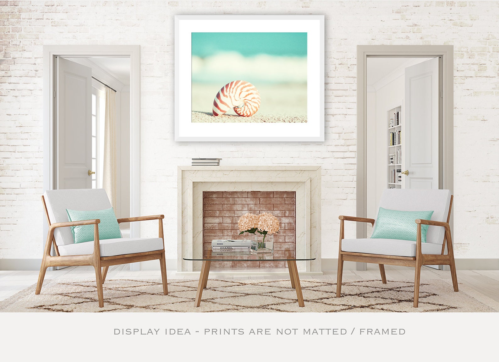 Seashell Print, Sea Shell Wall Decor - Beach Artwork, Coastal Wall Art ...
