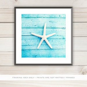 Beach Photography starfish aqua blue white photo print seashore coastal living cottage decor 11x14, 8x10 Photograph, On the Boardwalk image 5