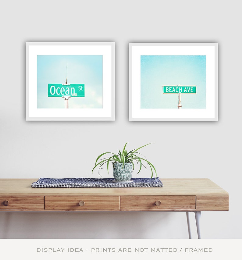 Beach Art Set of 2 Prints Modern Coastal Decor LBI Print Etsy