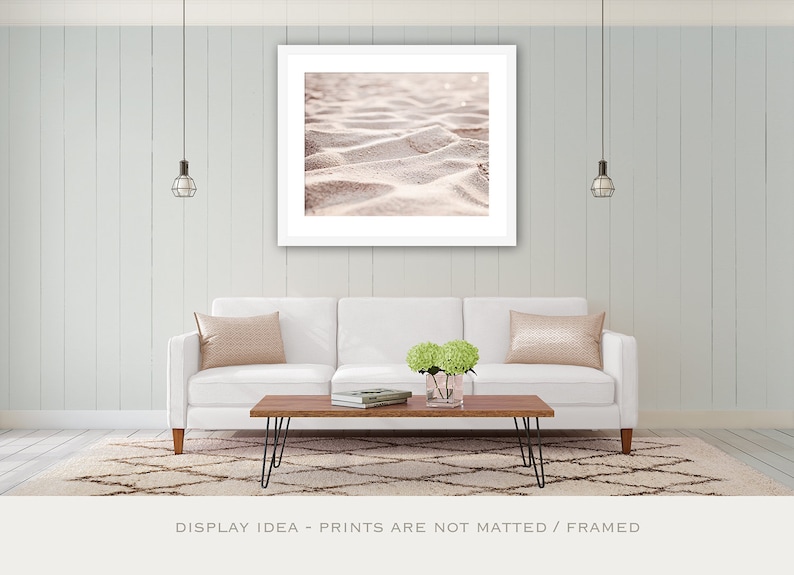 Sand Photography, beach photo beige cream light brown neutral wall art seashore print coastal photograph, 11x14, 8x10 Photo, Sandy Shore image 4