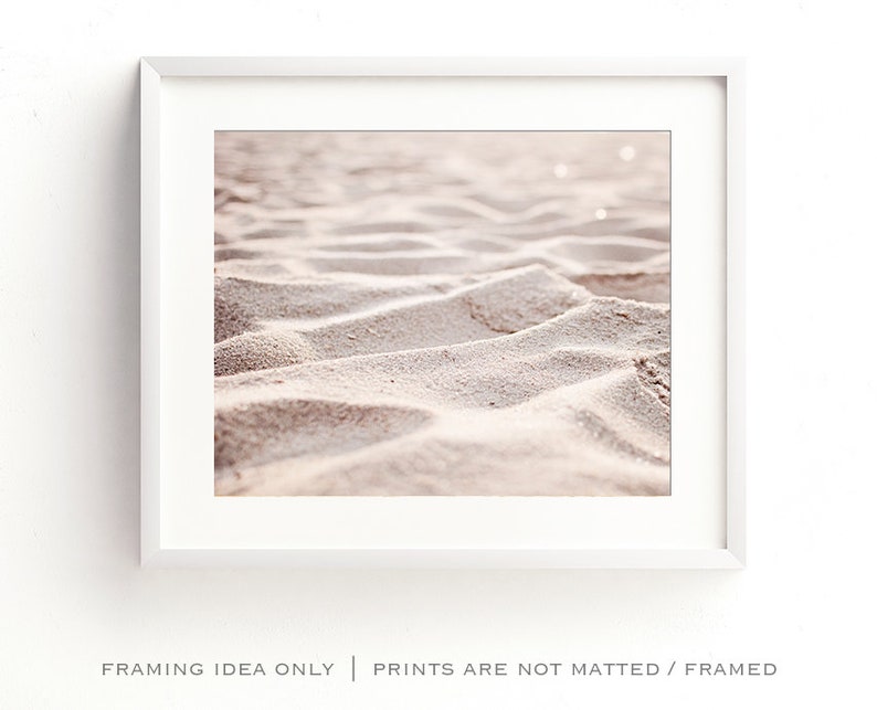 Sand Photography, beach photo beige cream light brown neutral wall art seashore print coastal photograph, 11x14, 8x10 Photo, Sandy Shore image 2