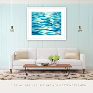 Water Photography ripples ocean sea print aqua blue abstract beach wall art lake teal seashore decor 11x14, 8x10 Photo, Water of Life image 4