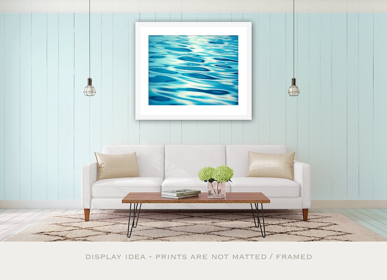 Water Photography ripples ocean sea print aqua blue abstract beach wall art lake teal seashore decor 11x14, 8x10 Photo, Water of Life image 4