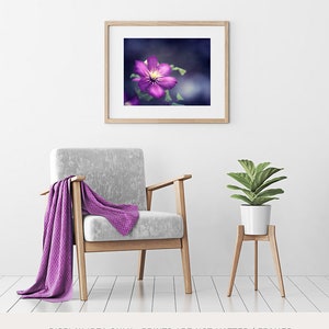 Dark Purple Flower Picture Indigo Art Print, Navy Wall Art, Large Nature Print, Fine Art Photography, Girls Bedroom Decor, Floral Photo image 6