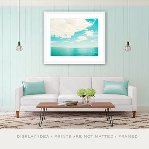 Ocean Print, Beach Artwork, Turquoise Wall Art, Modern Coastal Decor, Teal Artwork, Sea Photo, Aqua Wall Art, Coastal Bathroom, Seascape image 4