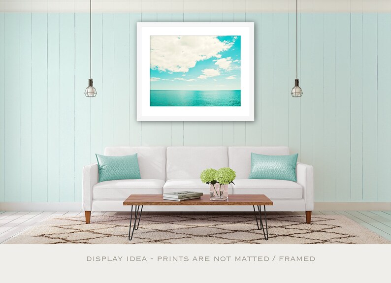 Ocean Print, Beach Artwork, Turquoise Wall Art, Modern Coastal Decor, Teal Artwork, Sea Photo, Aqua Wall Art, Coastal Bathroom, Seascape image 4