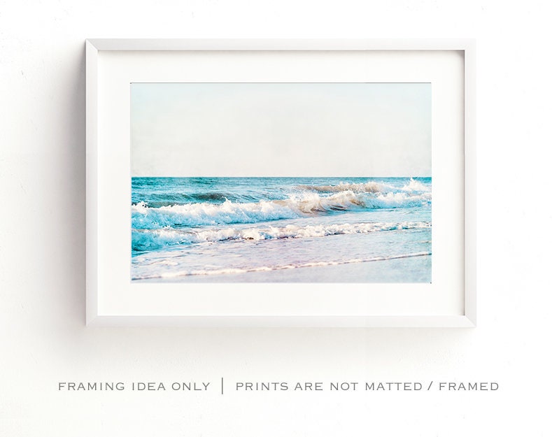 Calming Ocean Wall Art Photography Print (or Canvas), Soothing