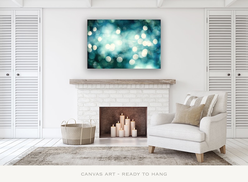Abstract Photography Art Canvas Teal Artwork Aqua Wall Art Etsy
