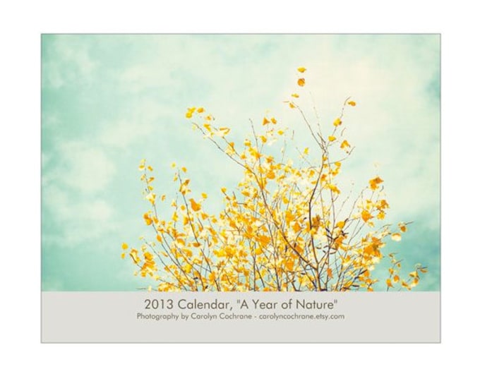 2013 Wall Calendar SALE Nature Calendar Floral Wall Calendar Etsy