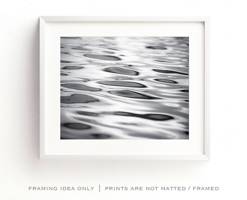 Black and White Abstract Ocean Wall Art Water Photography Etsy