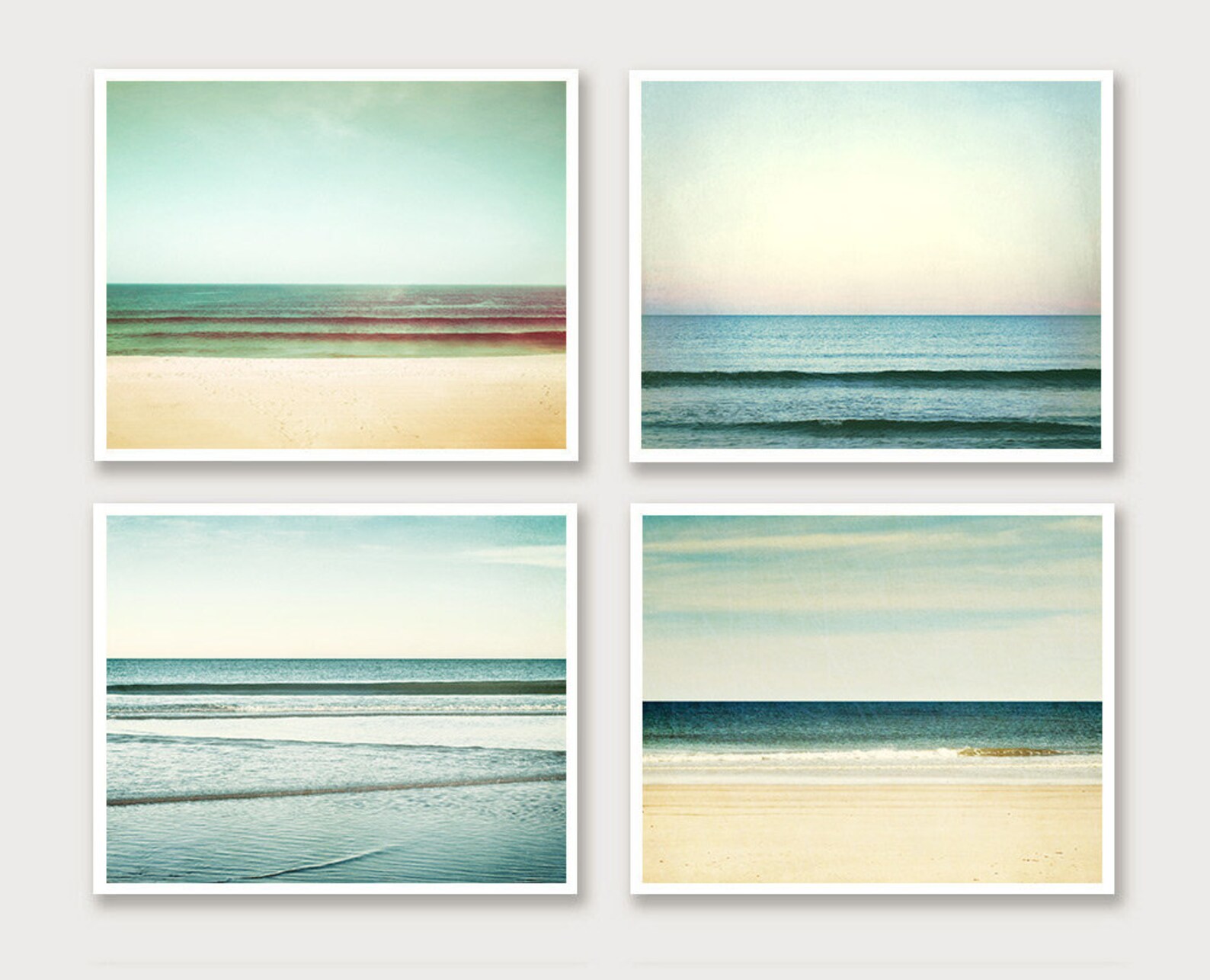 Ocean Photography Set Four 8x10 Photographs Horizon Beach - Etsy