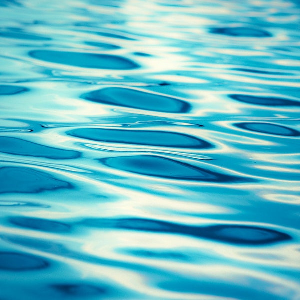 Water Photography - ripples ocean sea print aqua blue abstract beach wall art lake teal seashore decor - 11x14, 8x10 Photo, "Water of Life"