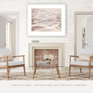 Sand Photography, beach photo beige cream light brown neutral wall art seashore print coastal photograph, 11x14, 8x10 Photo, Sandy Shore image 3