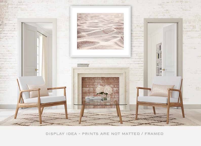 Sand Photography, beach photo beige cream light brown neutral wall art seashore print coastal photograph, 11x14, 8x10 Photo, Sandy Shore image 3