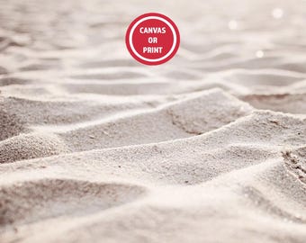 Beige Sand Photography Print, Beach Wall Art, Ethereal Coastal Seascape Wall Art, Dreamy Beautiful Beach Pictures, Large Canvas Wall Art