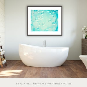 Bathroom Photography, soap bubble laundry photo aqua blue turquoise teal bath decor nursery wall art print, 8x10 Photograph, Scrub-a-Dub image 7