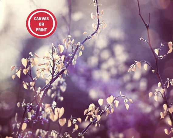 Purple Wall Art, Nature Photography, Plum Wall Decor, Girly Art Print, Colorful Photo, Living Room Wall Art, Moody Artwork, Ethereal Canvas