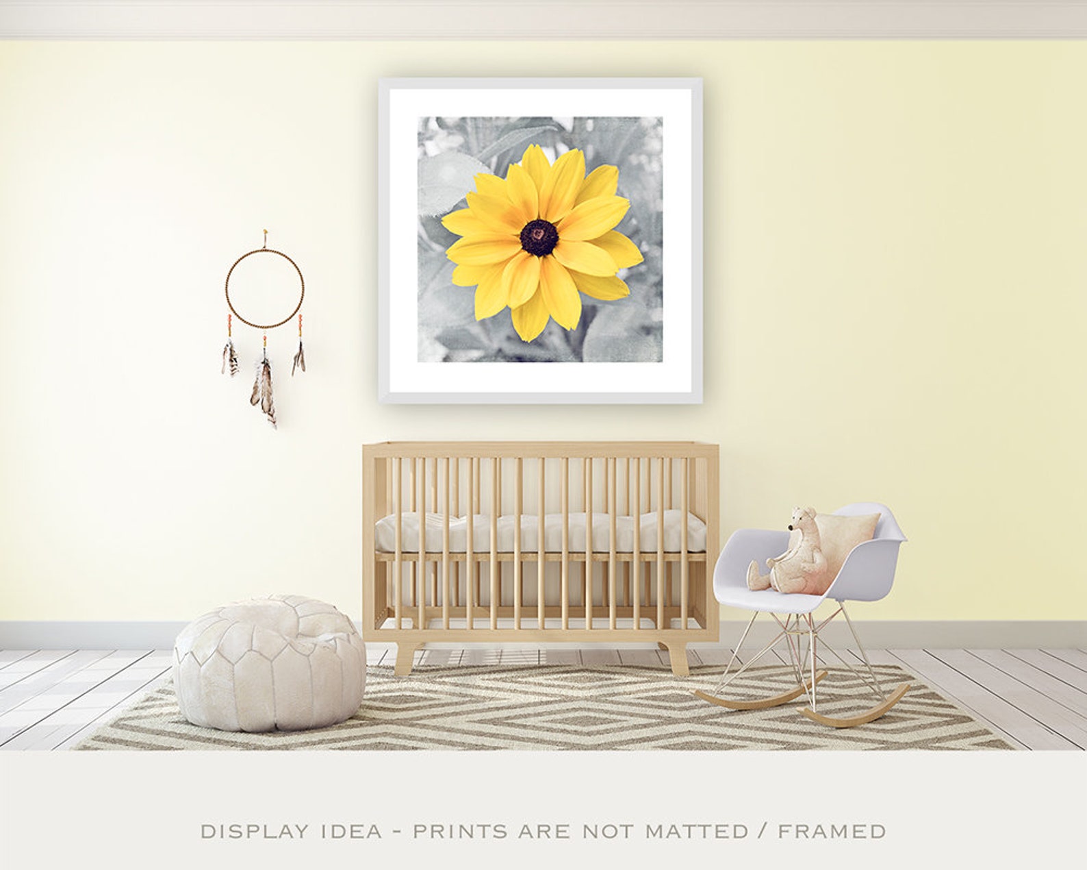 Yellow and Gray Wall Art Yellow Grey Flower Photography Etsy