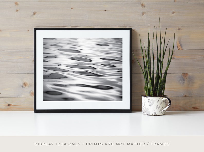 Black and White Abstract Ocean Wall Art Water Photography Etsy
