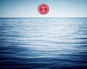 Ocean Wall Art, Blue Beach Wall Art, Calming Minimal Seascape, Sea Horizon, Nature Photography, Bedroom Wall Art, Canvas Prints