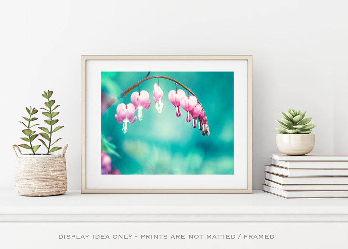 Teal Bedroom Decor Pink Floral Nursery Prints Teen Girl Wall Etsy