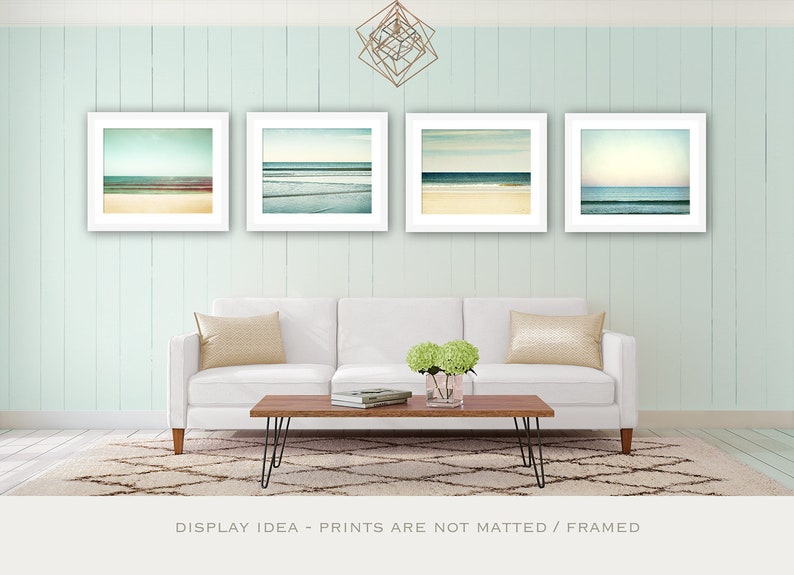 Ocean Photography Set Four 8x10 Photographs Horizon Beach | Etsy