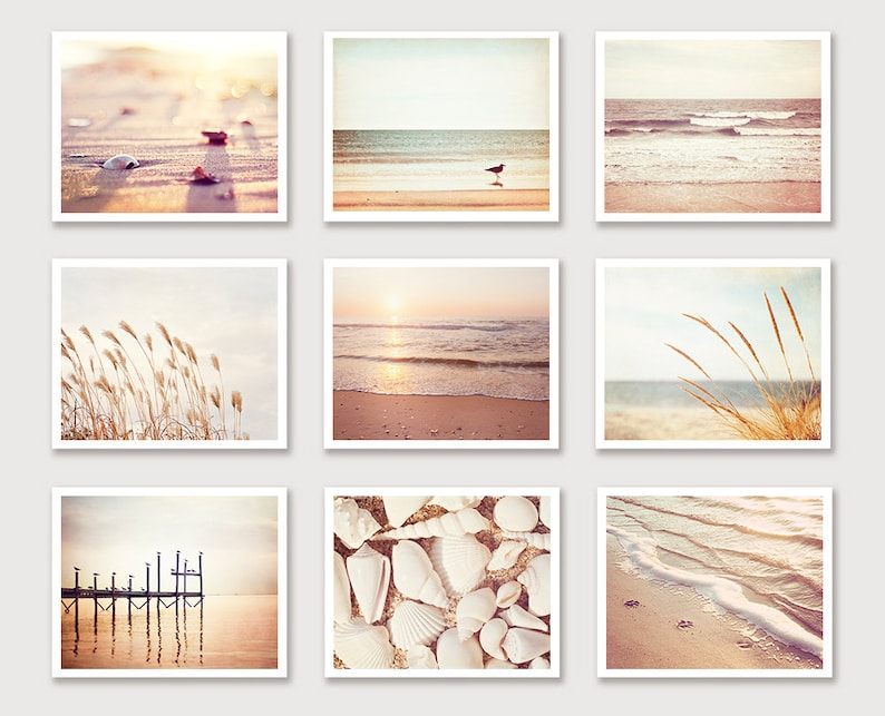 Beach Prints Seaside Prints Coastal Gallery Wall Art Neutral Etsy