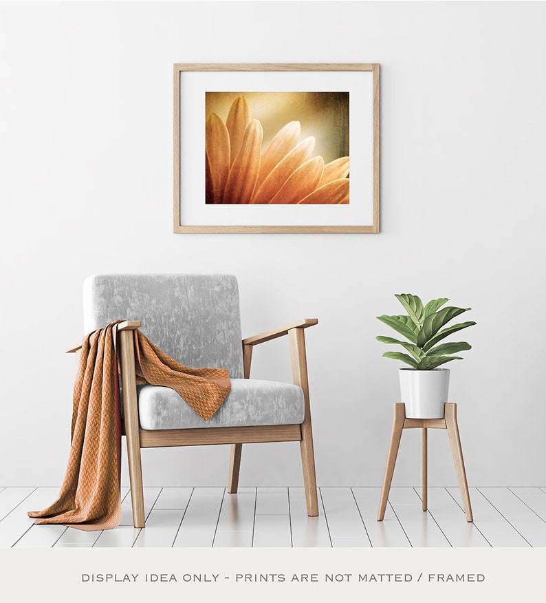 Burnt Orange Wall Art Modern Rustic Decor Rust Art Print Etsy